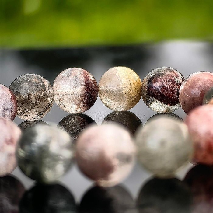 ╭＊穿越。新小主A＊╮天然幽靈手鍊 13mm 手圍16.5 水晶 彩幽靈 綠幽靈 招正財 招事業 手串 紅幽靈 黃幽靈-細節圖5