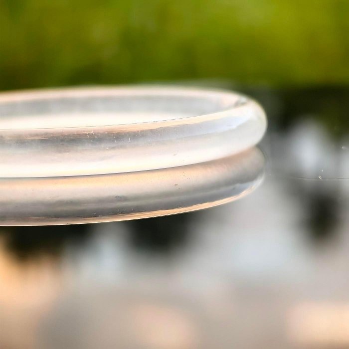 ╭＊一圖一物＊╮天然水沫玉手鐲 60.2圈口 寬7.8mm 細條 細鐲 水晶 手環 手串-細節圖3