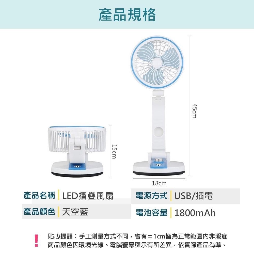 摺疊扇 摺疊風扇 風扇 檯式折疊扇 露營風扇 充電風扇 桌面風扇 LED 掛壁 家用 辦公室 學生宿舍 夜燈 旅行-細節圖9
