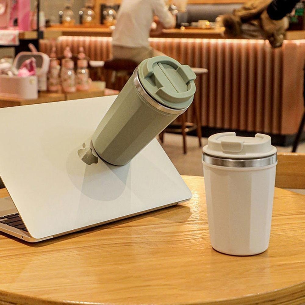 保溫杯 環保杯 水杯 咖啡杯 不倒杯 莫蘭迪色 不鏽鋼杯 隨行杯 魔力吸盤 吸盤水杯 辦公室 宿舍 學生 上班族-細節圖6