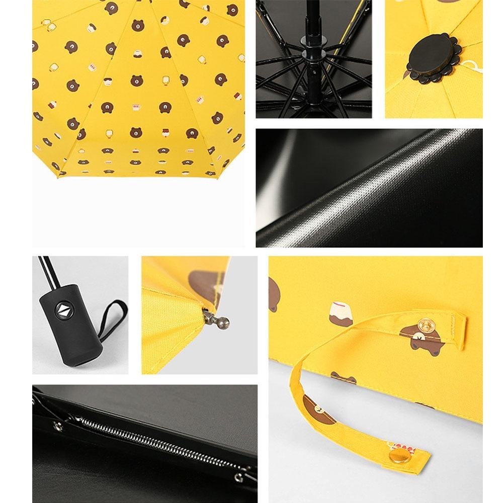 熊大雨傘 小熊摺疊傘 黑膠8骨 雨傘 自動摺疊傘 晴雨兩用傘 摺疊傘 抗UV 全自動晴雨傘 自動傘 加大傘面 防風雨-細節圖8