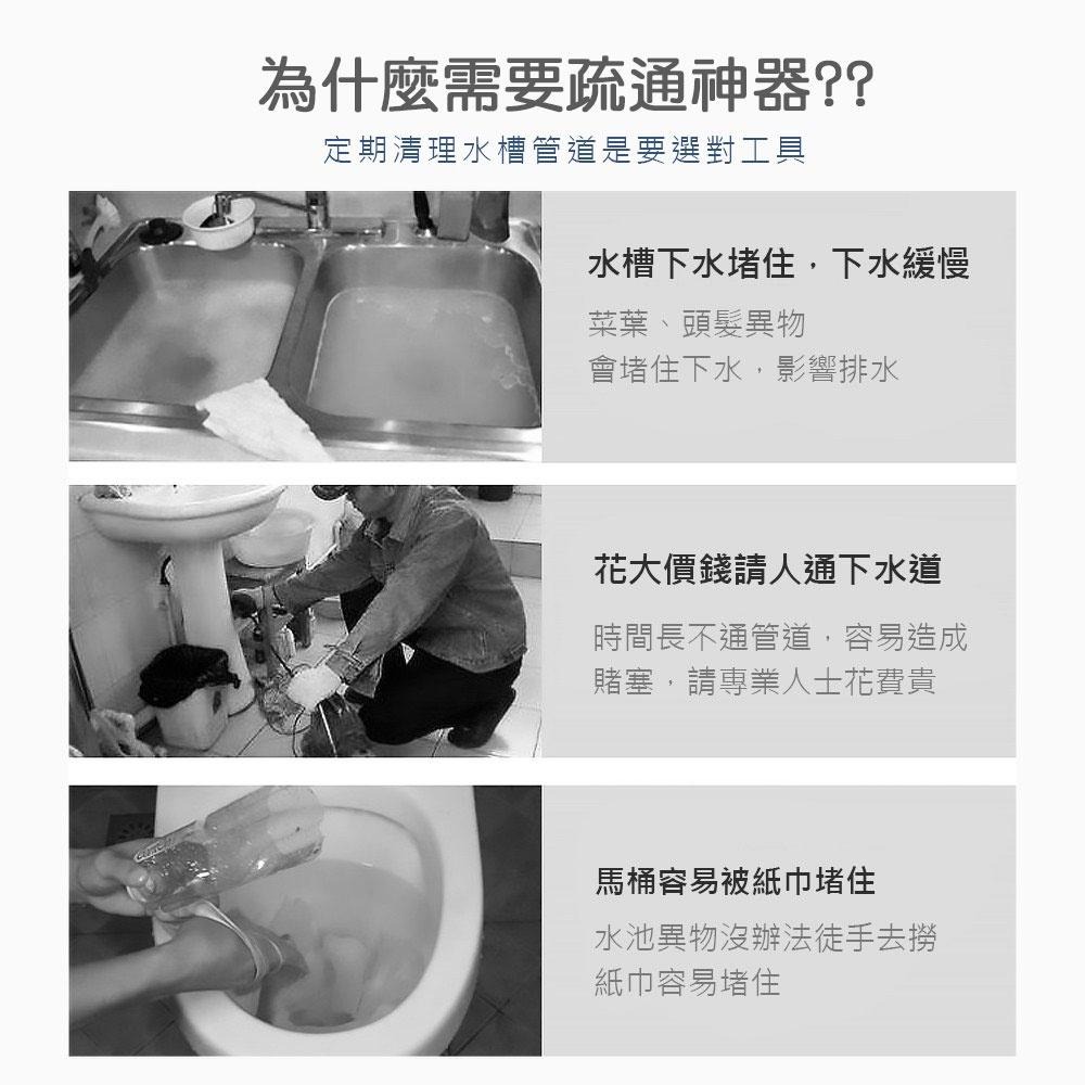 【通管神器】通水管 管道疏通器 清潔鈎 管道堵塞 馬桶疏通 水管疏通 排水疏通 排水管道疏通器 排水疏通 水管阻塞-細節圖2