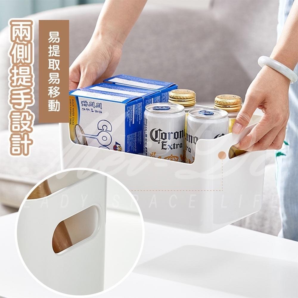 【日式無印風】雜物收納盒 手提收納籃 整理盒 抽屜式收納盒 U型收納 塑料儲物 移動便利 大容量 雙邊手提收納籃-細節圖6