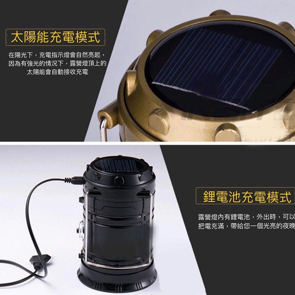 【永不斷電】拉伸露營燈 超亮 露營燈 太陽能露營燈 帳篷燈 LED露營燈 手提燈 手電筒 太陽能充電 應急行電充 照明-細節圖6