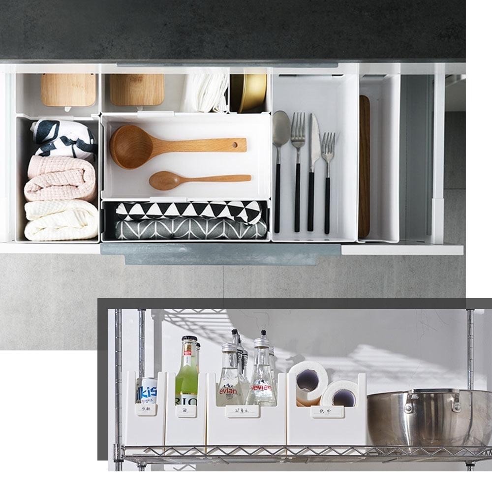 【日式收納盒】櫥櫃收納盒 分隔收納盒 雜物疊加分隔盒 桌面整理盒 櫥櫃置物盒 收納盒 雜物分隔盒 抽屜 分類收納盒-細節圖3