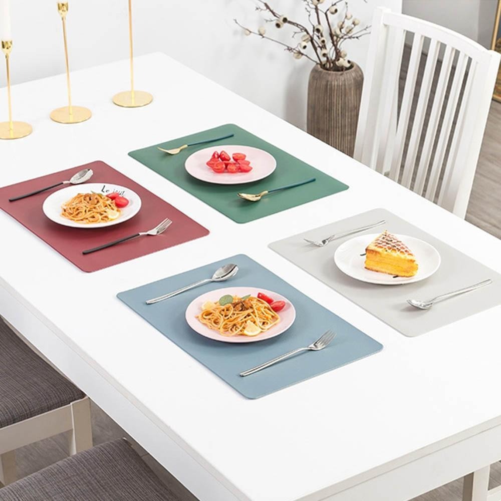 【超值感】北歐風 皮革餐墊 桌墊 餐墊 皮革墊 防水墊  pvc餐墊 西餐墊 防油餐桌墊 隔熱餐墊 防滑餐墊 純色桌墊-細節圖8