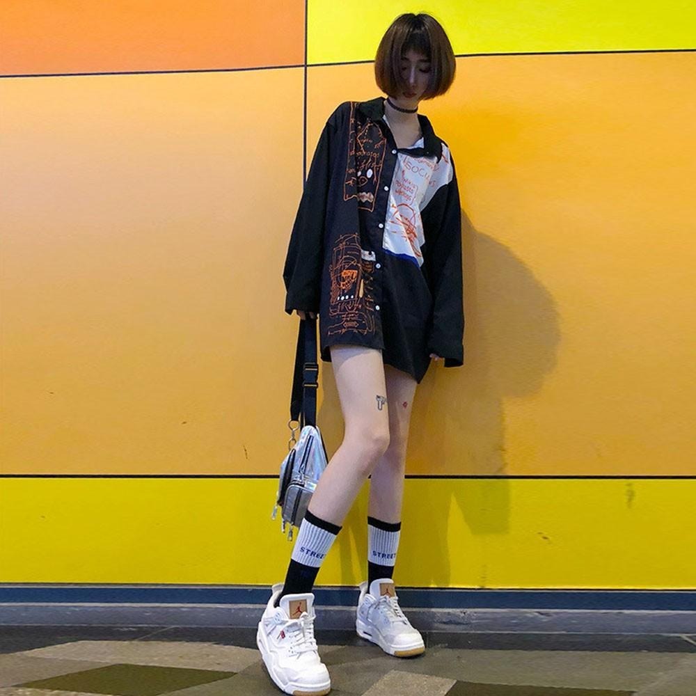 【Mei-Do】堆堆襪 刺繡字母 中筒襪 潮襪 學院風 滑板襪 薄款襪子 運動襪 男女同款-細節圖6