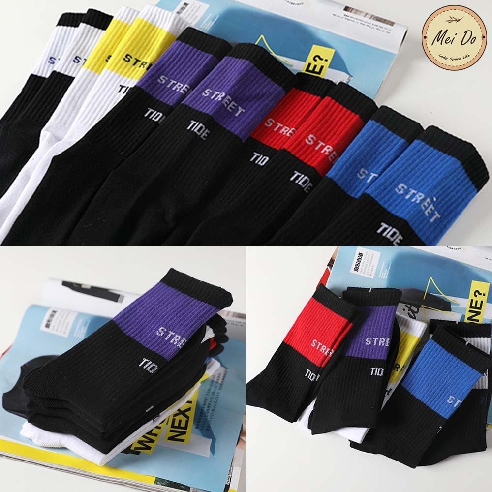 【Mei-Do】堆堆襪 刺繡字母 中筒襪 潮襪 學院風 滑板襪 薄款襪子 運動襪 男女同款-細節圖8