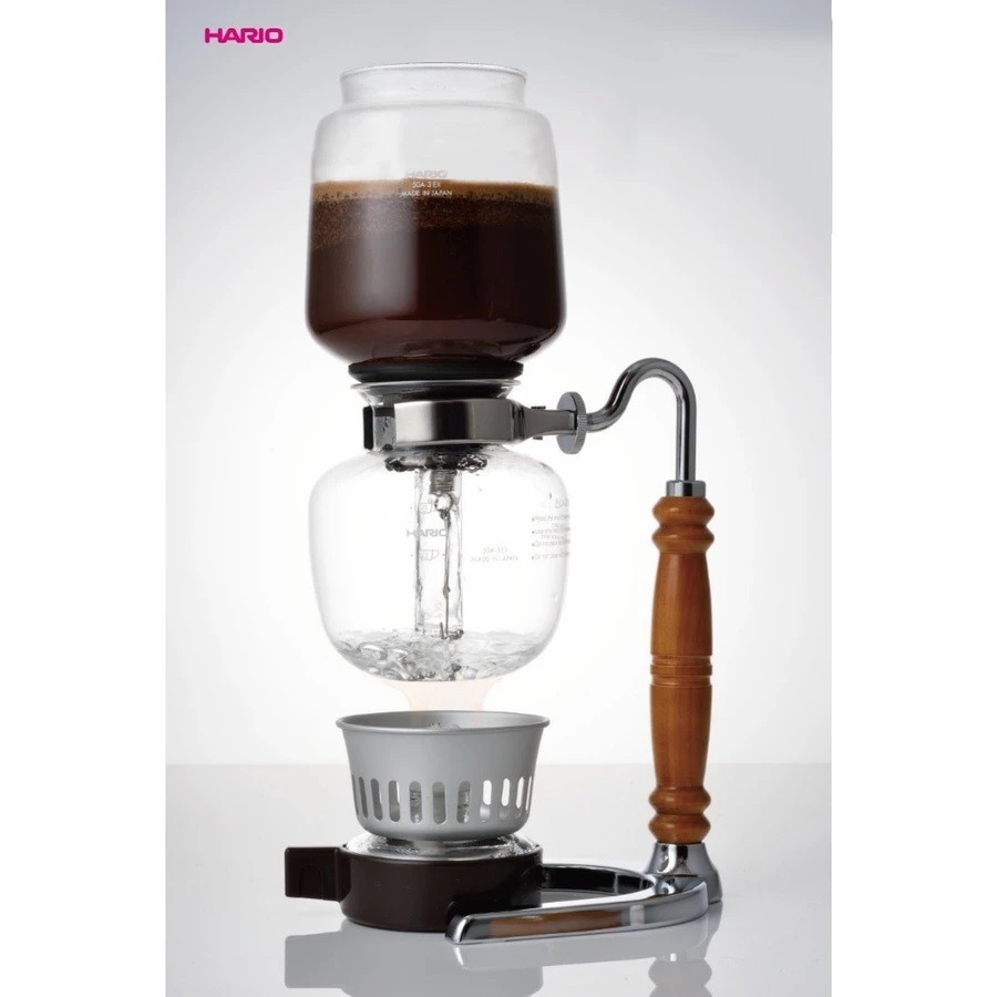 【P.R. CAFE】HARIO｜50A-3EX 虹吸式咖啡器3人份 塞風 台灣限定版 原廠正貨 木柄支架 日本製-規格圖1