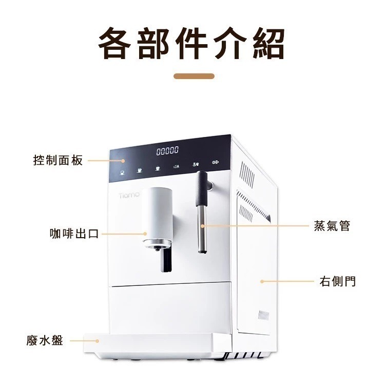 領券再享折扣‼️送加長升級版蒸氣管 TIAMO｜全自動義式咖啡機 TR101 操作簡單 家用咖啡機 兩年保固-細節圖9