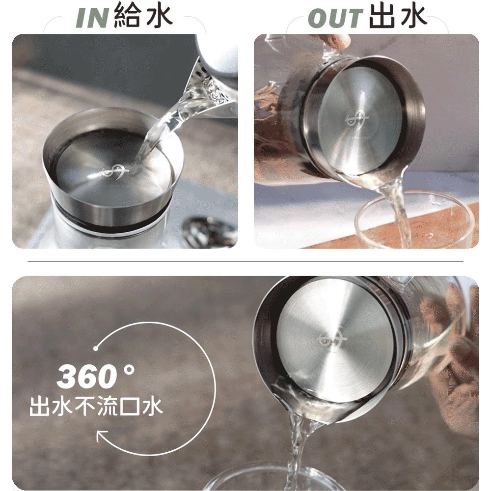 Driver｜甘丹茶壺 冷泡茶 冷水壺 沖泡壺 玻璃壺 原廠正貨 台灣製【P.R. CAFE】-細節圖5