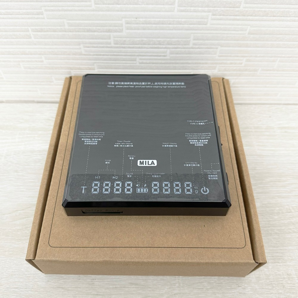 MILA｜咖啡電子秤 智能秤 手沖模式 義式模式 磅秤 保固一年【P.R. CAFE】-規格圖5