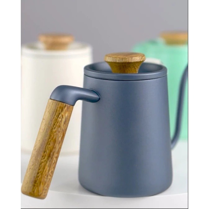 【P.R. CAFE】 AIRFLOW｜不銹鋼木柄手沖壺 細口壺 水流穩定 有擋水片 300ml 600ml-細節圖3