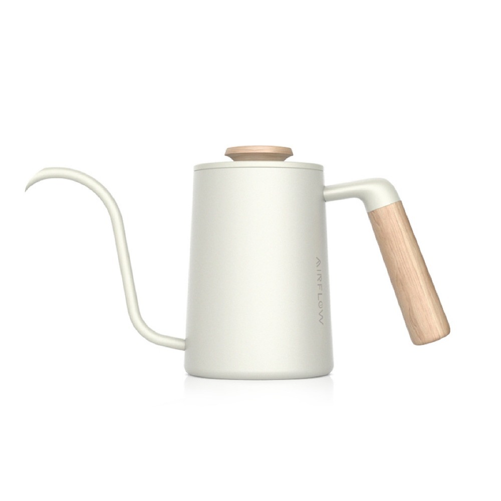【P.R. CAFE】 AIRFLOW｜不銹鋼木柄手沖壺 細口壺 水流穩定 有擋水片 300ml 600ml-規格圖3