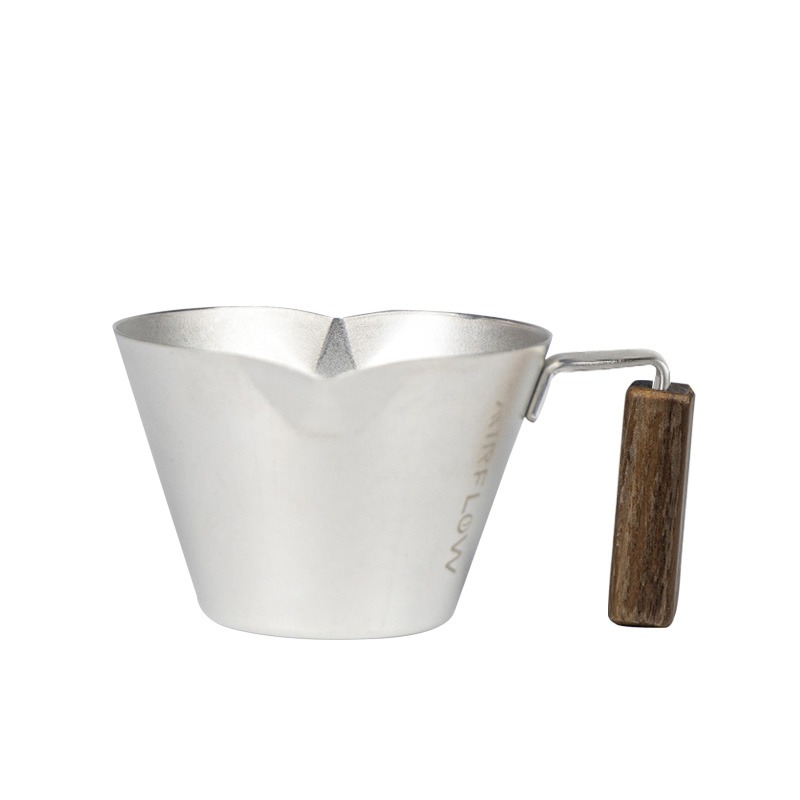 【P.R. CAFE】 AIRFLOW｜不銹鋼濃縮杯 木把 雙嘴濃縮杯 義式濃縮杯 100ml-規格圖5