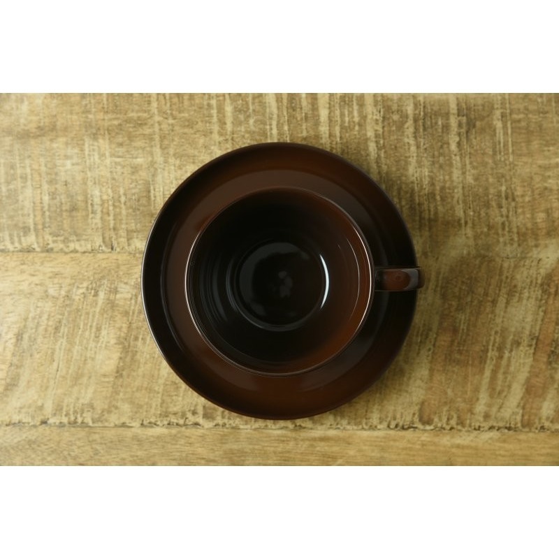 【P.R. CAFE】茶杯盤組/杯碟組 美濃燒 棕色 馬克杯 咖啡杯 日式餐具 230ml 日本製造-細節圖3
