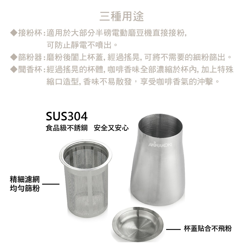 AKIRAKOKI正晃行｜篩粉器 接粉器 聞香杯 原場正貨【P.R. CAFE】-細節圖2