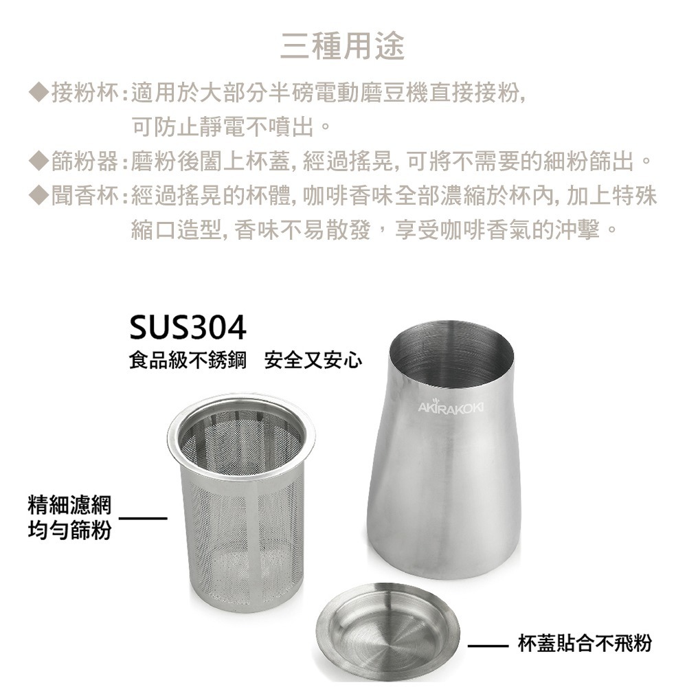 AKIRAKOKI正晃行｜篩粉器 接粉器 聞香杯 原場正貨【P.R. CAFE】-細節圖2