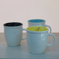 星巴克Starbucks｜abbey 15周年 馬克杯 白女神LOGO浮雕 12oz 【P.R. CAFE】