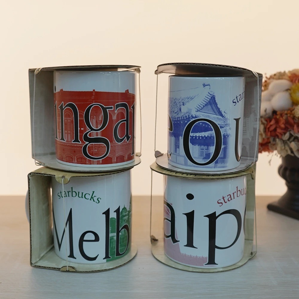星巴克Starbucks｜藍建築 手繪 馬克杯 城市杯 杯子【P.R. CAFE】-細節圖2