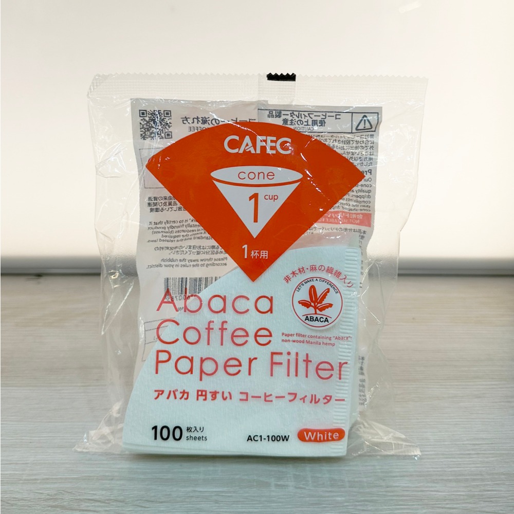 CAFEC 三洋｜ABACA 麻纖維錐形濾紙 咖啡濾紙 漂白100入 日本製【P.R. CAFE】-規格圖1