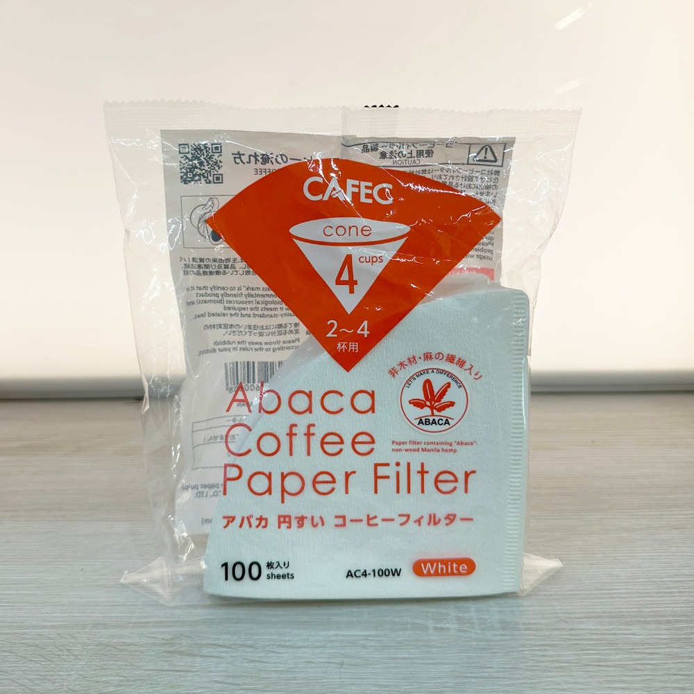 CAFEC 三洋｜ABACA 麻纖維錐形濾紙 咖啡濾紙 漂白100入 日本製【P.R. CAFE】-規格圖1