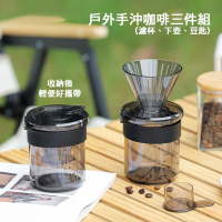 【P.R. CAFE】戶外手沖咖啡組 露營 旅行 攜帶方便 食品級AS材質