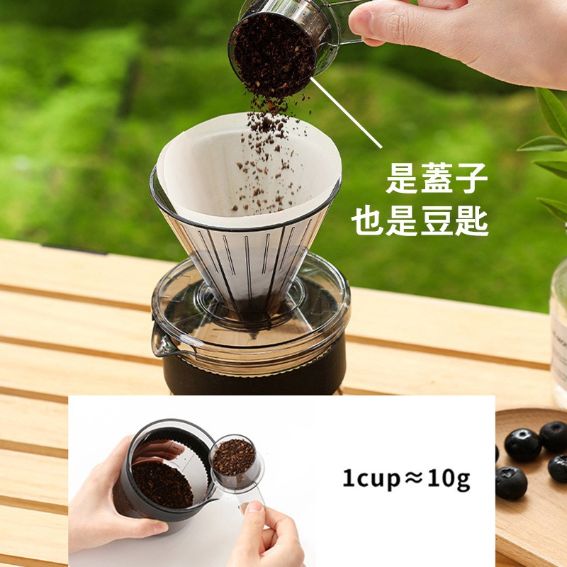 【P.R. CAFE】戶外手沖咖啡組 露營 旅行 攜帶方便 食品級AS材質-細節圖3