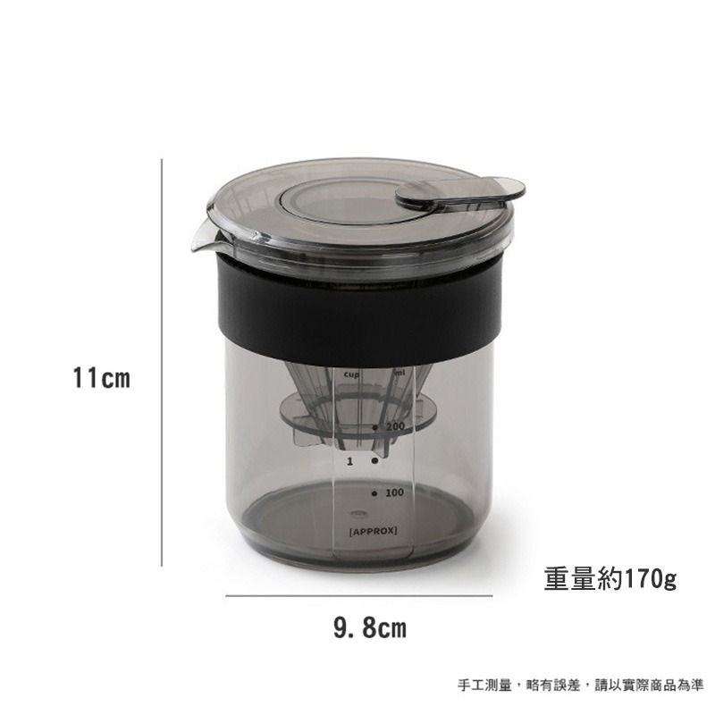 【P.R. CAFE】戶外手沖咖啡組 露營 旅行 攜帶方便 食品級AS材質-細節圖5