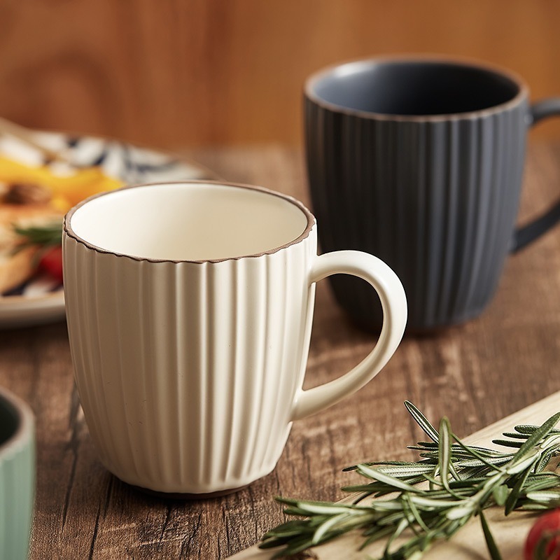 簡約陶瓷馬克杯 280ml 咖啡杯 茶杯 水杯 素色馬克杯 可微波 【P.R. CAFE】-細節圖2