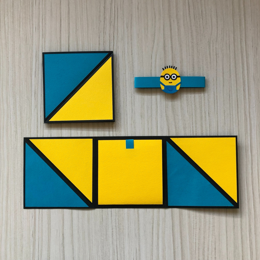 [大本手作]小小兵三摺卡片-細節圖2