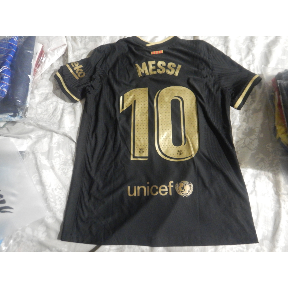 20-21 FC BARCELONA AWAY JERSEY 巴薩隆那客場 梅西 黑金球衣 球員版!!-細節圖2