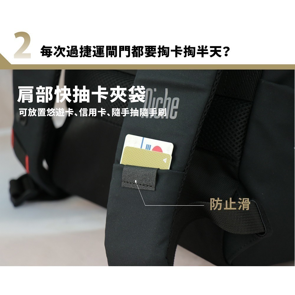 【Niche 樂奇】 城市旅人天龍座快取開口後背包 超輕量 防水 N-19302 斜肩背包 收納包 4件組-細節圖4