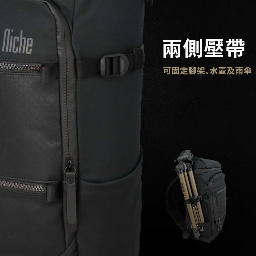 【Niche 樂奇】城市旅人天琴座商務後背包 N-19301 筆電包 手機包 3件組-細節圖11