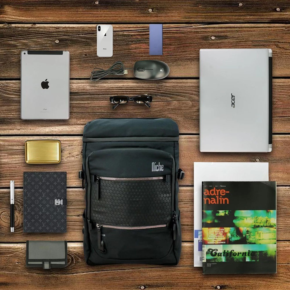 【Niche 樂奇】城市旅人天琴座商務後背包 N-19301 筆電包 手機包 3件組-細節圖6