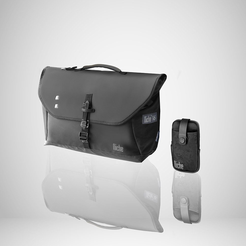 【Niche 樂奇】城市旅人跨肩包 超輕量 防水 可裝筆電 N-19304 搭配快拆磁扣配件包 2件組-細節圖10