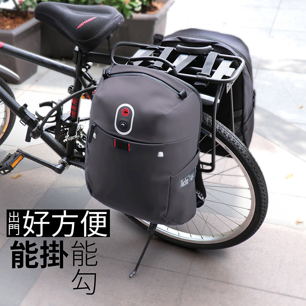 【Niche 樂奇】城市旅人牧夫座防水旅遊後背包 N-19202 隨行側背包 旅行護照卡夾包 三件組-細節圖7