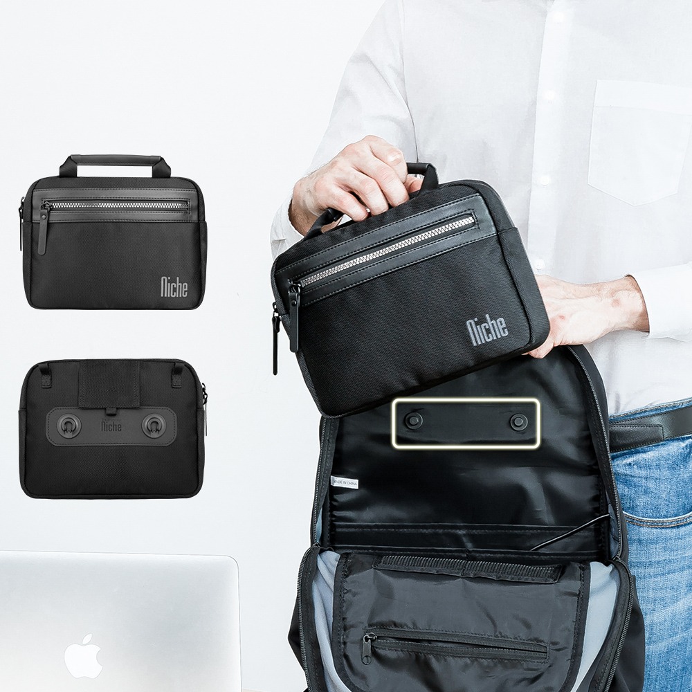 【Niche 樂奇】城市旅人牧夫座防水旅遊後背包 N-19202 隨行側背包 旅行護照卡夾包 三件組-細節圖8