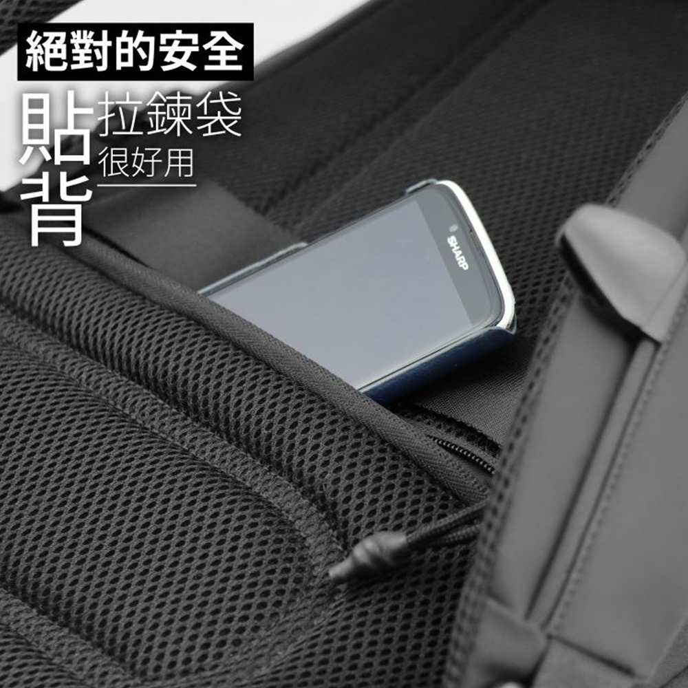 【Niche 樂奇】城市旅人牧夫座防水旅遊後背包 N-19202 隨行側背包 旅行護照卡夾包 三件組-細節圖5