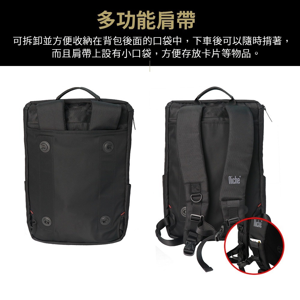 【Niche 樂奇】 重機油箱頭盔後背包 NDF-I I   騎士筆電背包 NDF-2-細節圖8