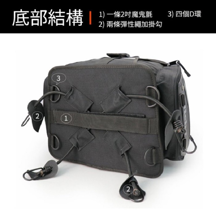 重機頭盔後座包 後尾袋 NMO-2215 | NICHE 樂奇重機包專賣-細節圖4