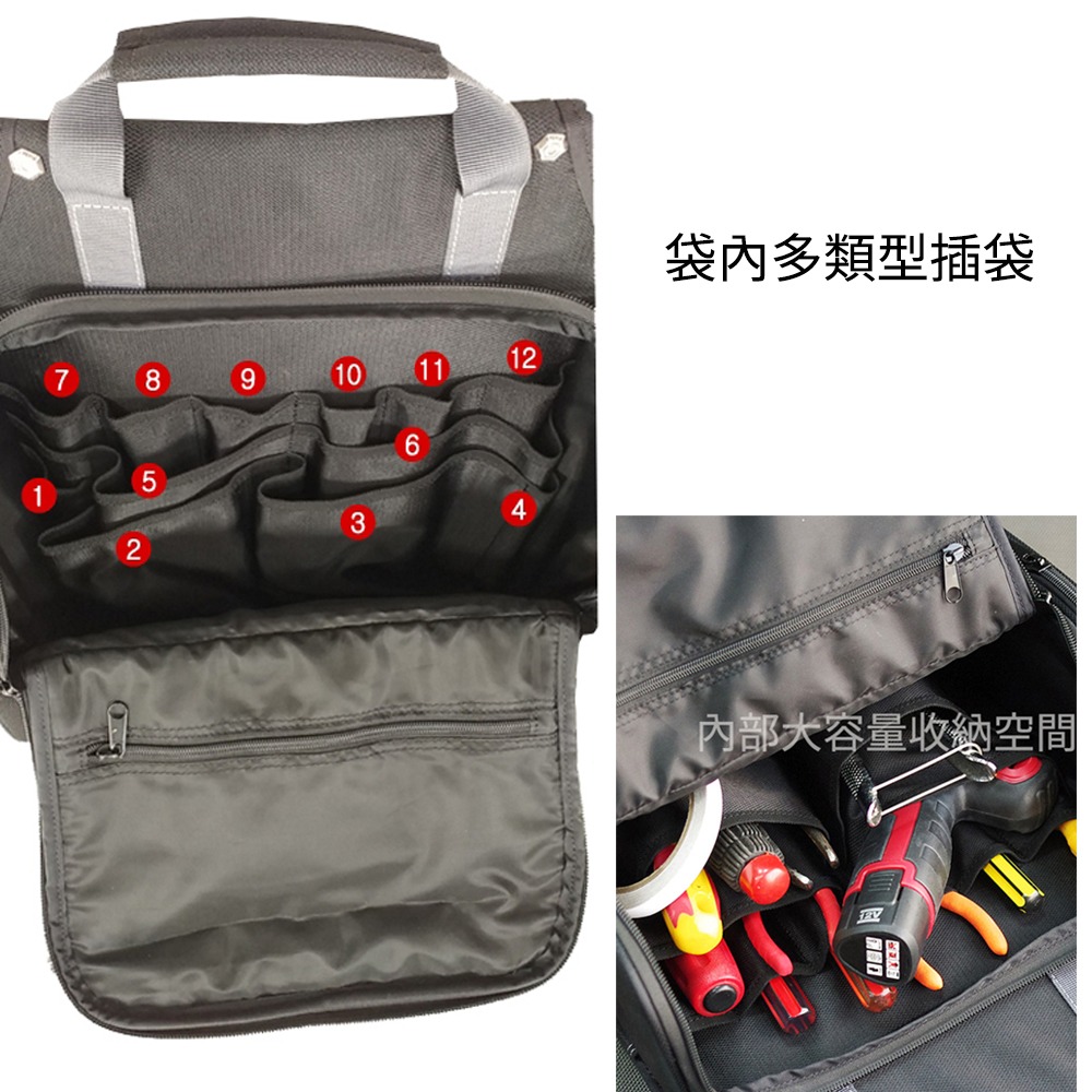 拉鍊封口型工具收納袋 腰包 TL-6206 | NICHE 樂奇工具包專賣-細節圖3