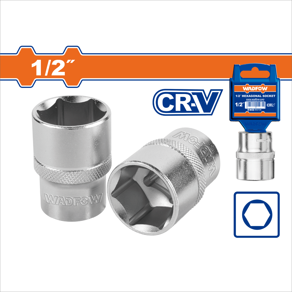 WADFOW 4分手動六角套筒 19mm - 32mm-規格圖1