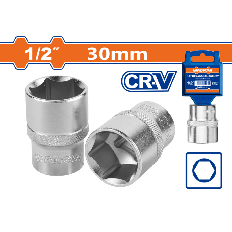 WADFOW 4分手動六角套筒 19mm - 32mm-規格圖1