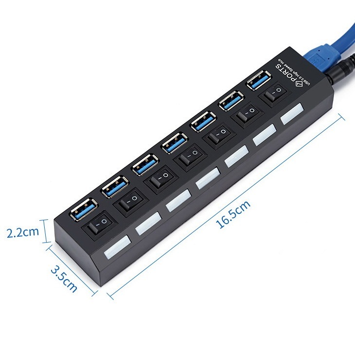 USB分線器 集線器 (台灣24H出貨)USB擴充埠 傳輸線 延長線 七孔擴充槽 連接埠 USB3.0 HUB 1分7-細節圖8