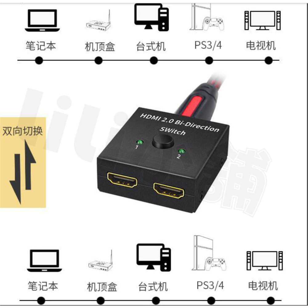 SWITCH PS4 轉換神器 二分一HDMI雙向切換器 二進一出 一進二出 HDMI 高清視頻分頻器 切換器 選擇器-細節圖5