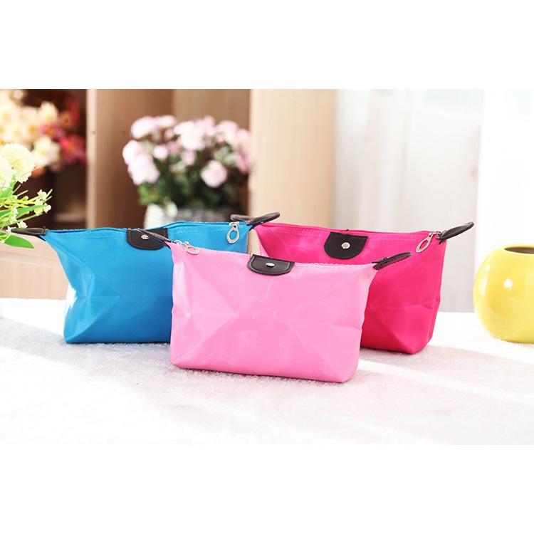 元寶化妝包 可愛餃子化妝包 收納包 可折疊水餃包 創意餃子形狀化妝包 女士條紋化妝套件-細節圖6