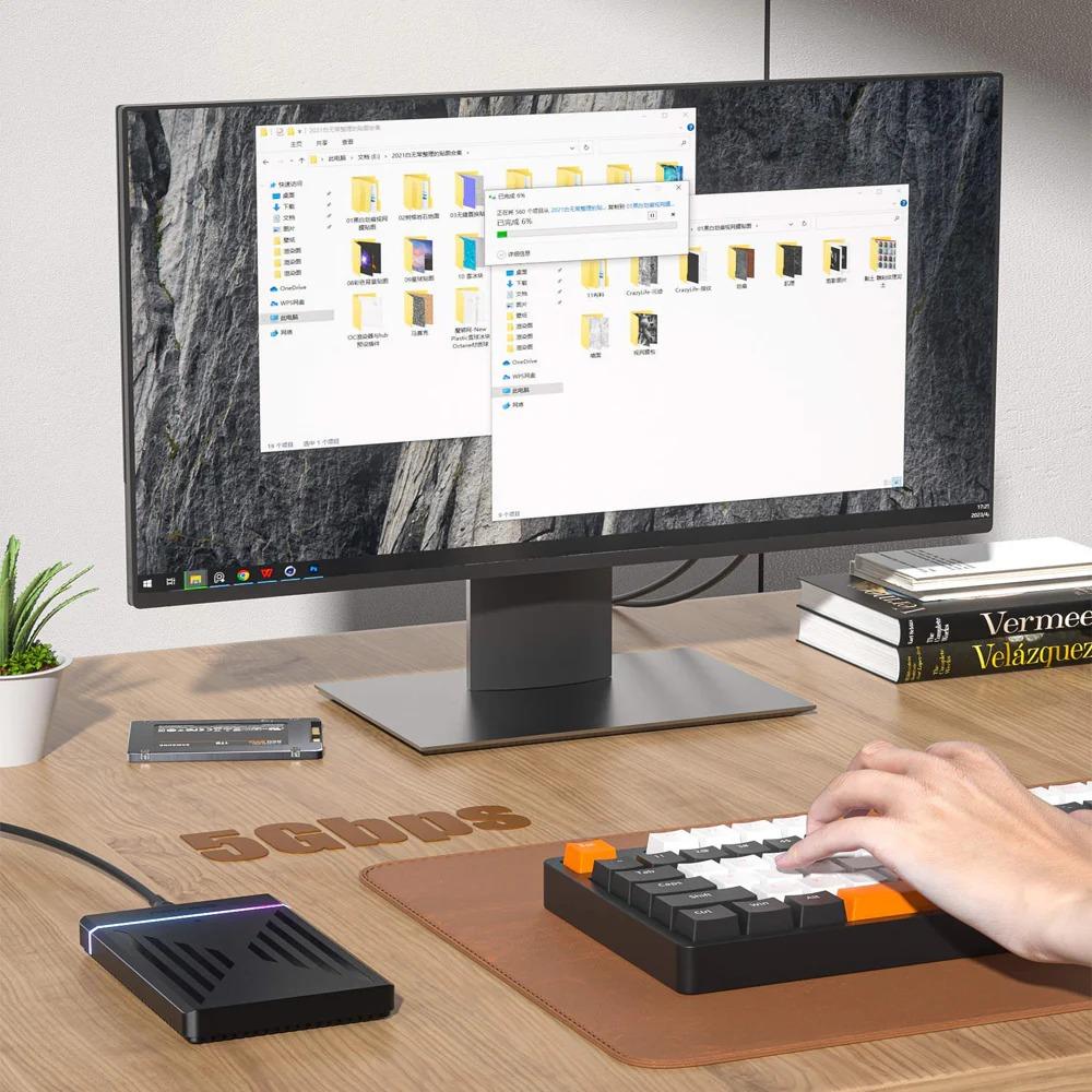 行動硬碟  USB3.0阿卡西斯Acasis 2.5吋 SATA外接盒 支援6TB內附傳輸線-細節圖7