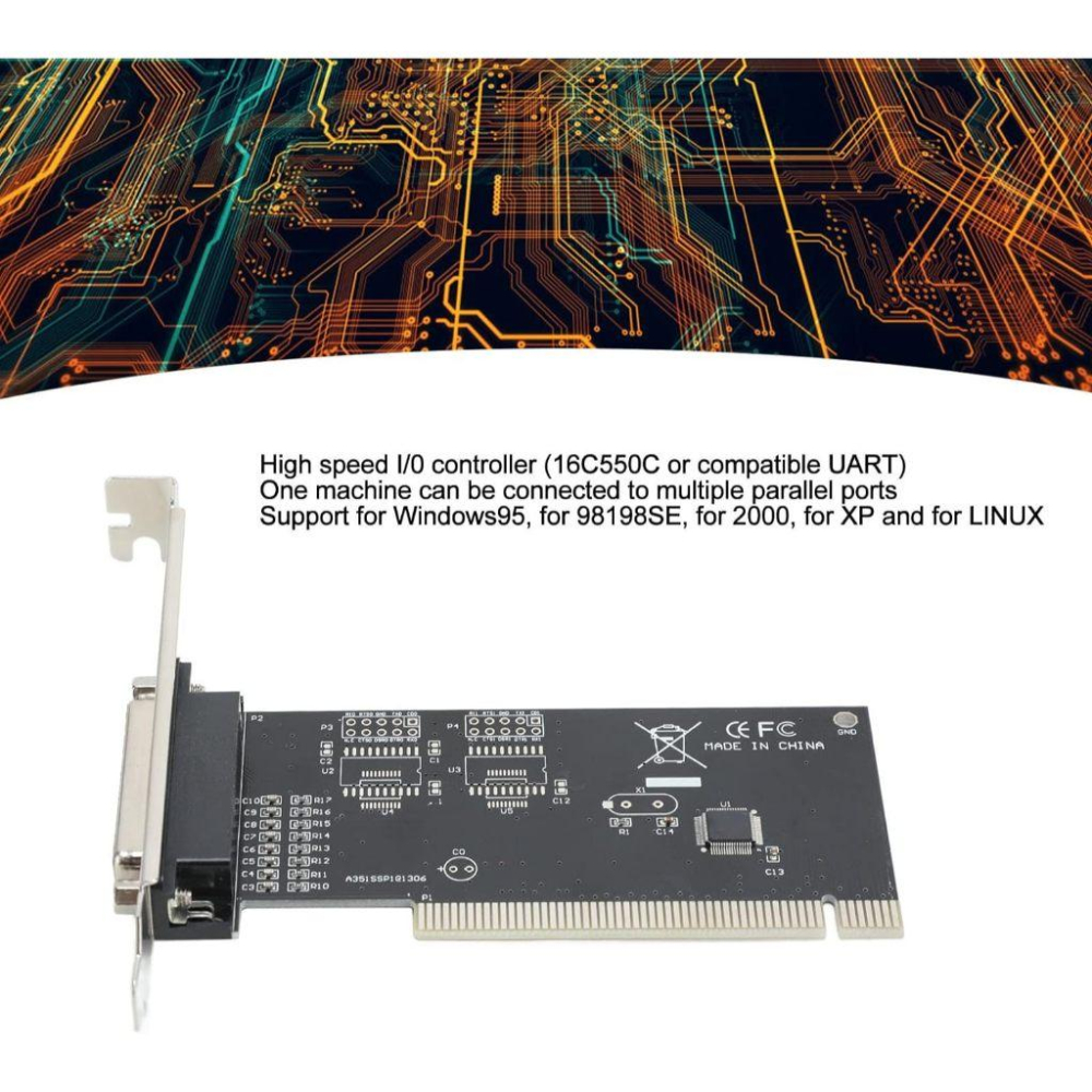 LPT Parallel 印表機 平行埠 列印埠 PCI 卡 擴充卡 CH351Q-細節圖3