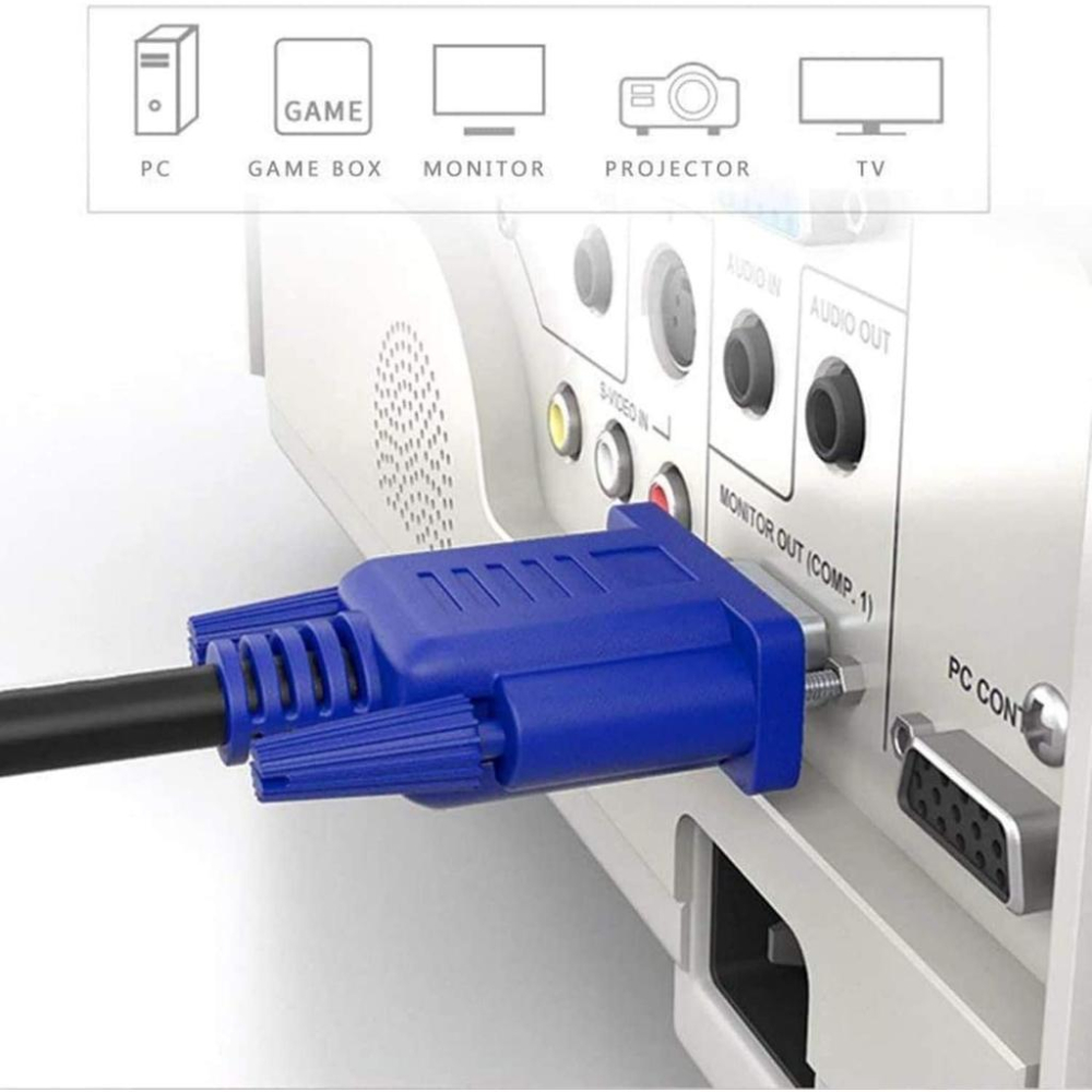 VGA 線 螢幕線 1.5米 15針信號線 雙磁環抗幹擾 3+5訊號線 投影線 電腦連接線 公對公-細節圖4
